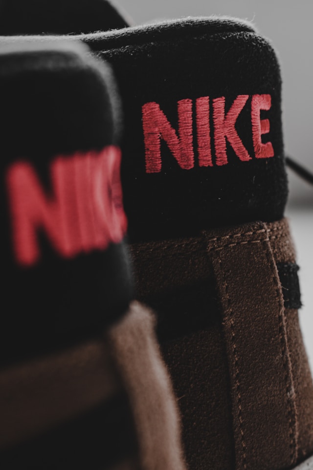 Nike conflict, image of sneakers with red logo
